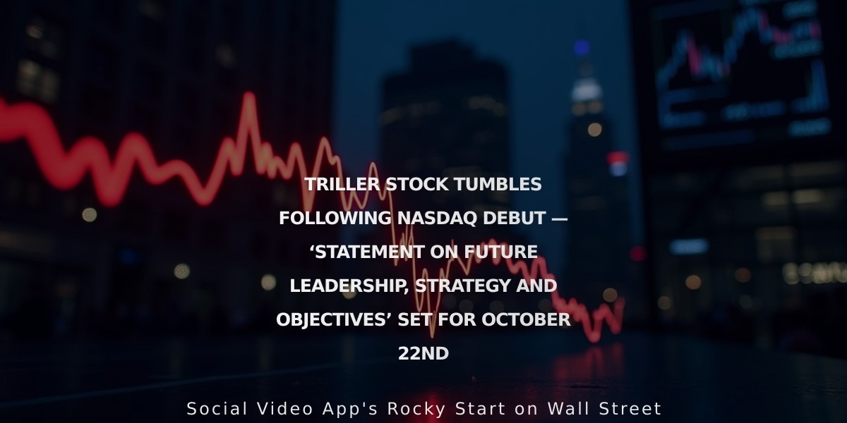 Triller's NASDAQ Debut Sees 23% Stock Drop Ahead of Strategic Announcement