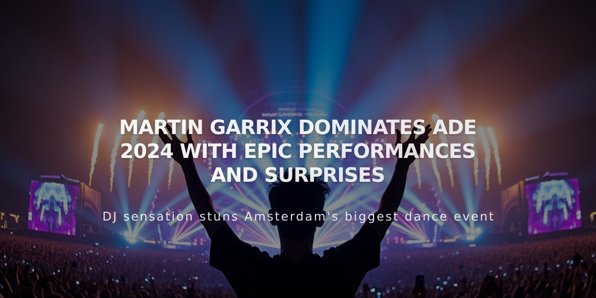 Martin Garrix Makes History at ADE 2024: Record-Breaking Performances and Fifth #1 DJ Title