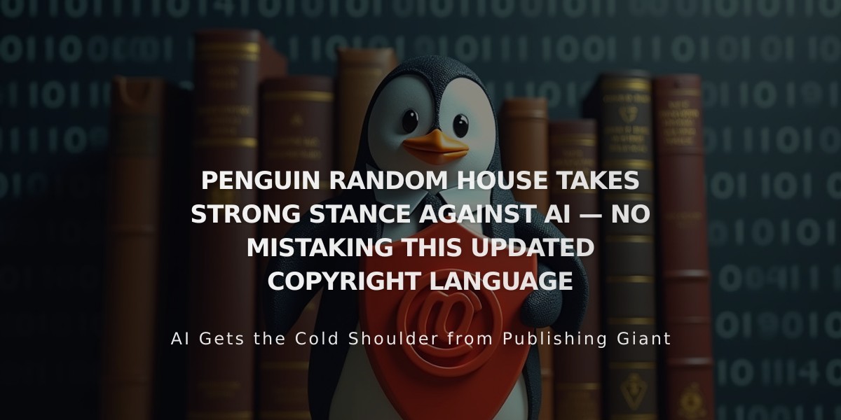 Penguin Random House Blocks AI Training With New Copyright Rules