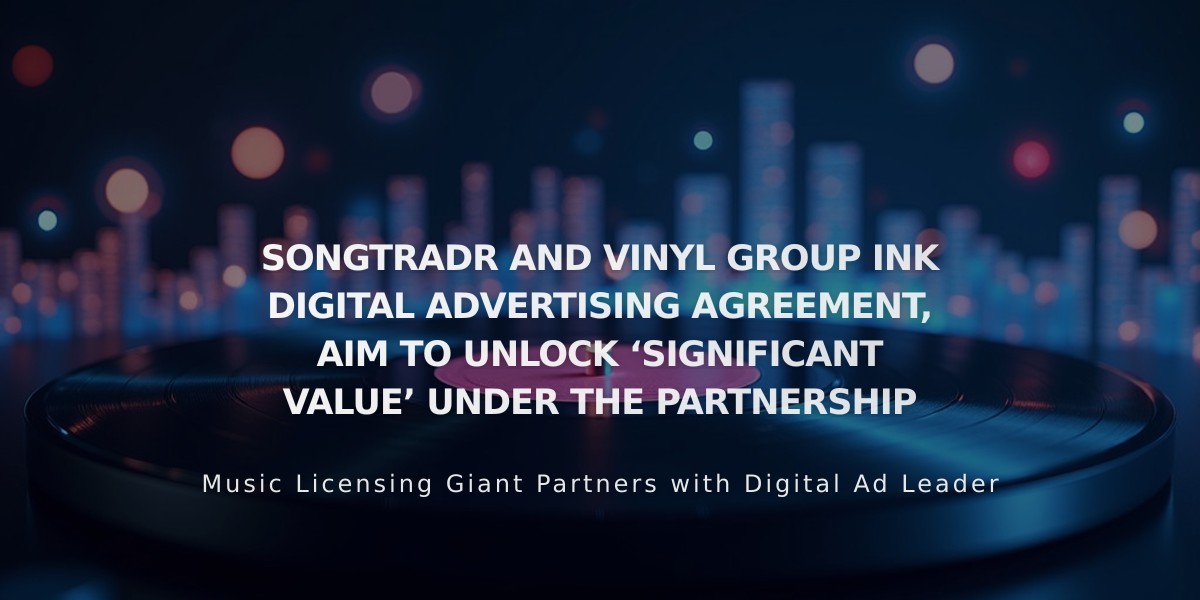 Songtradr and Vinyl Group Partner in Global Digital Ad Deal to Boost Revenue 20x