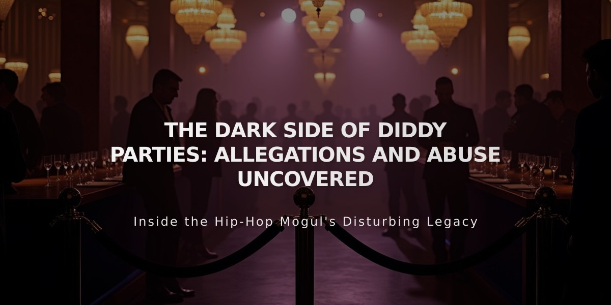 Behind Closed Doors: The Disturbing Reality of Diddy's VIP Parties