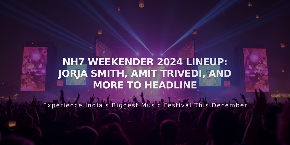 NH7 Weekender 2024: Jorja Smith, Amit Trivedi Lead Star-Studded 15th Anniversary Lineup