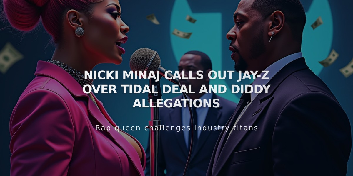 Nicki Minaj Slams Jay-Z Over $1M Tidal Offer, Questions Knowledge of Diddy Scandal