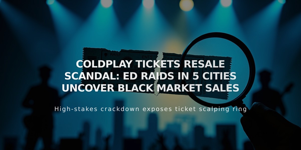 ED Raids Expose Massive Black Market for Coldplay Concert Tickets Across 5 Cities