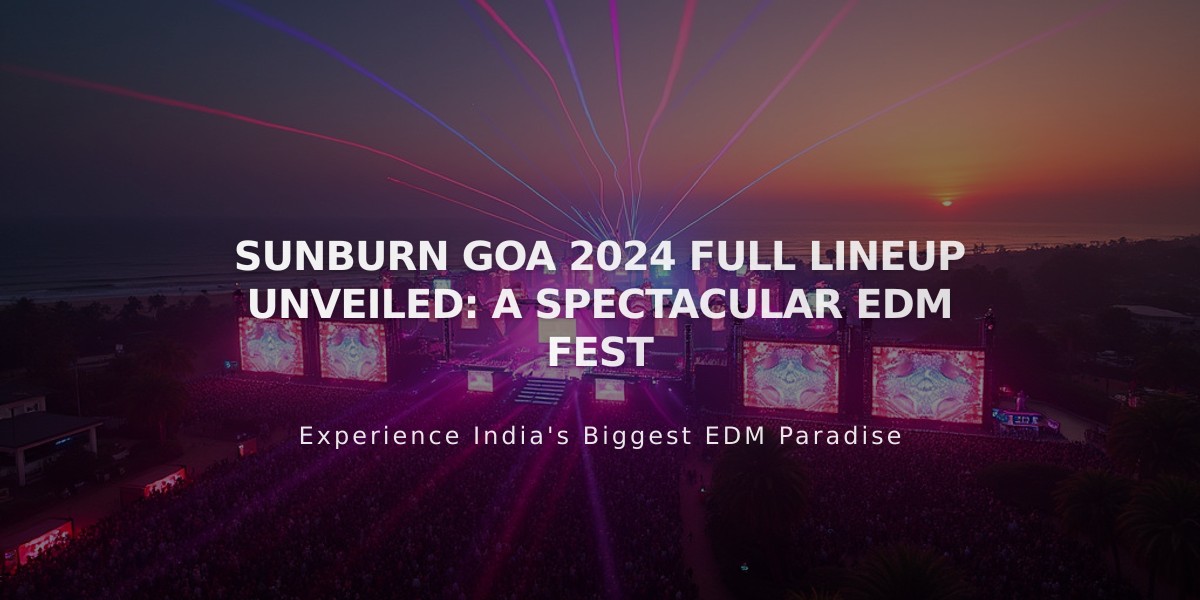 Sunburn Goa 2024 Announces Massive Lineup with Skrillex, Alesso, and 100 Artists