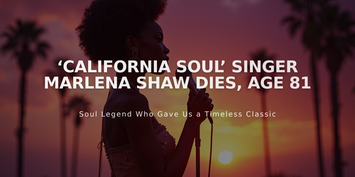 R&B Legend Marlena Shaw, Voice of 'California Soul', Dies at 81