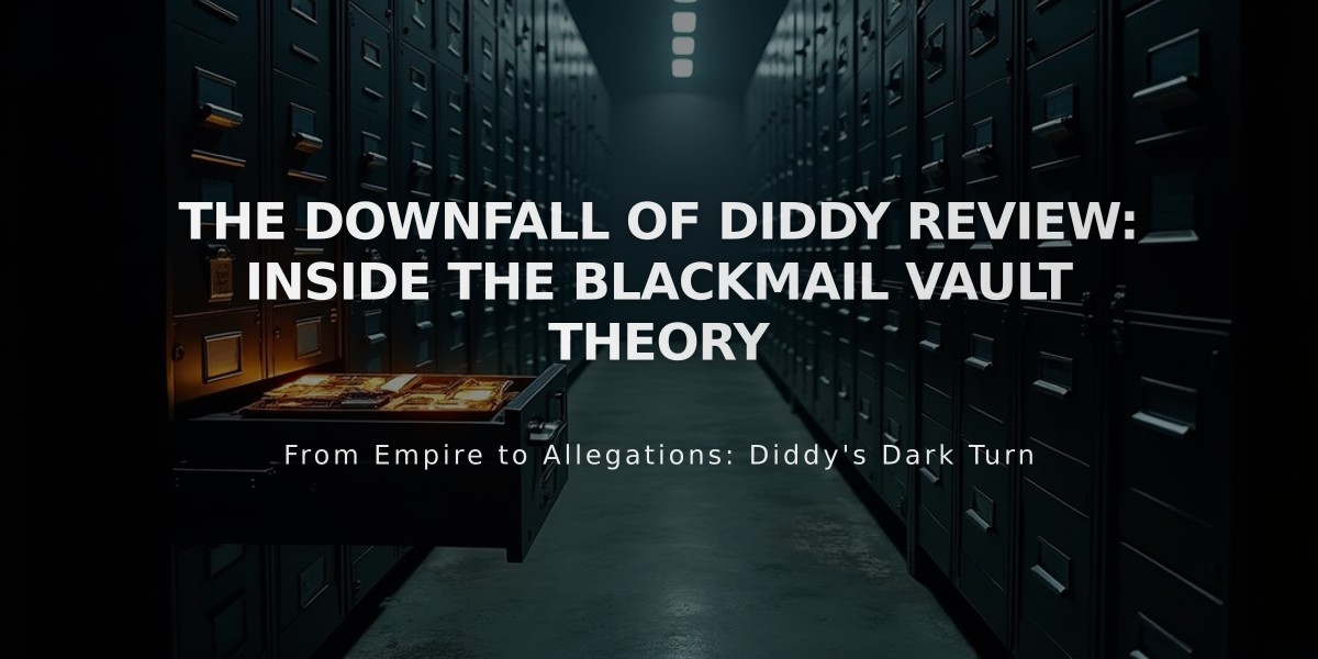 Diddy's Secret Blackmail Vault: A Hollywood Power Game Exposed