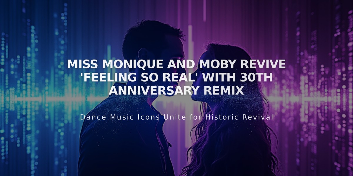 Miss Monique and Moby Revive 'Feeling So Real' with 30th Anniversary Remix