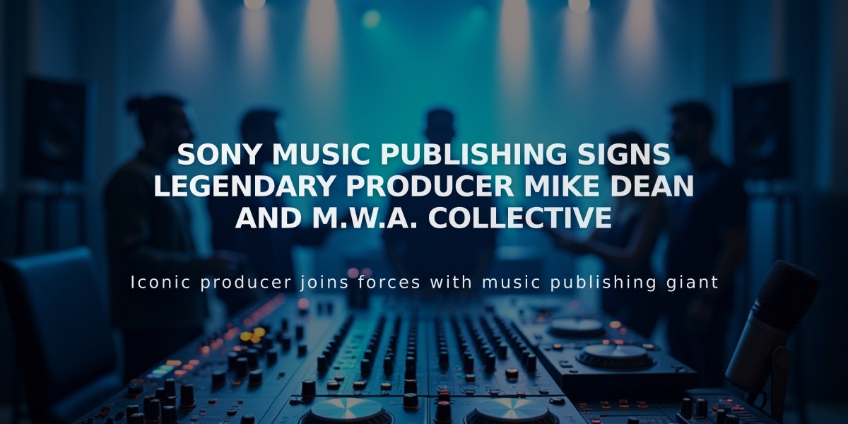 Sony Music Publishing Signs Legendary Producer Mike Dean and M.W.A. Collective