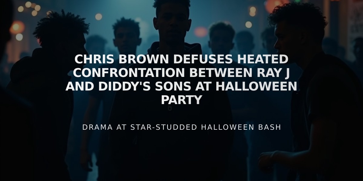 Chris Brown Defuses Heated Confrontation Between Ray J and Diddy's Sons at Halloween Party