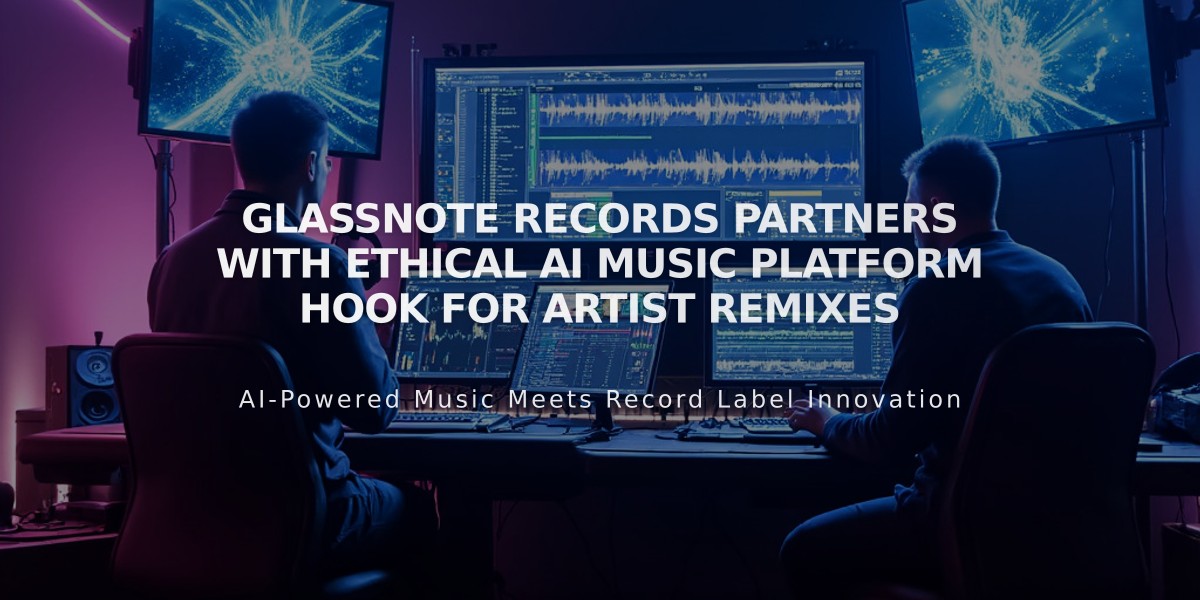 Glassnote Records Partners with Ethical AI Music Platform Hook for Artist Remixes