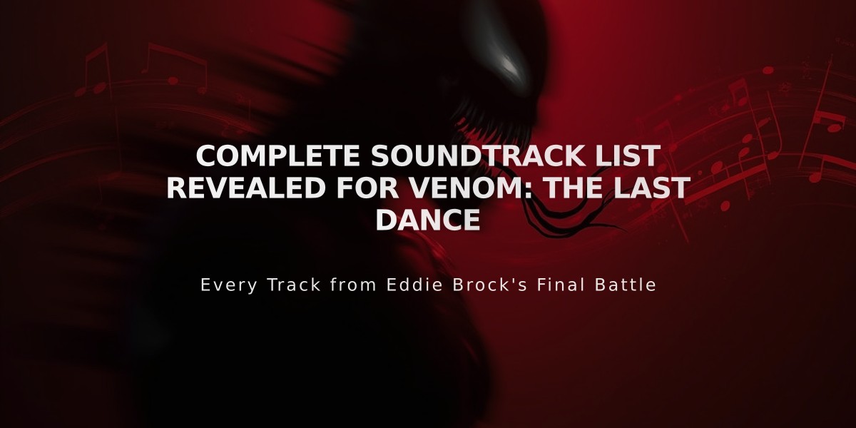 Complete Soundtrack List Revealed for Venom: The Last Dance