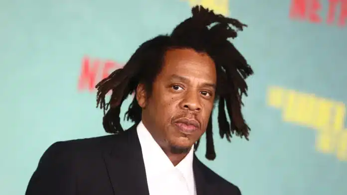 Jay-Z wearing formal black suit