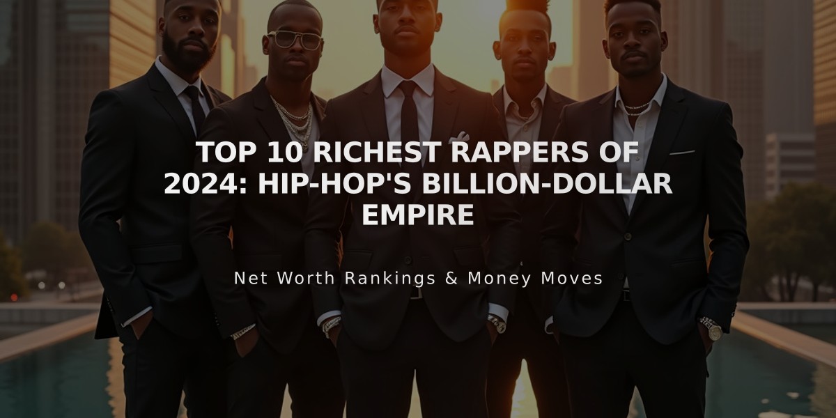 Top 10 Richest Rappers of 2024: Hip-Hop's Billion-Dollar Empire