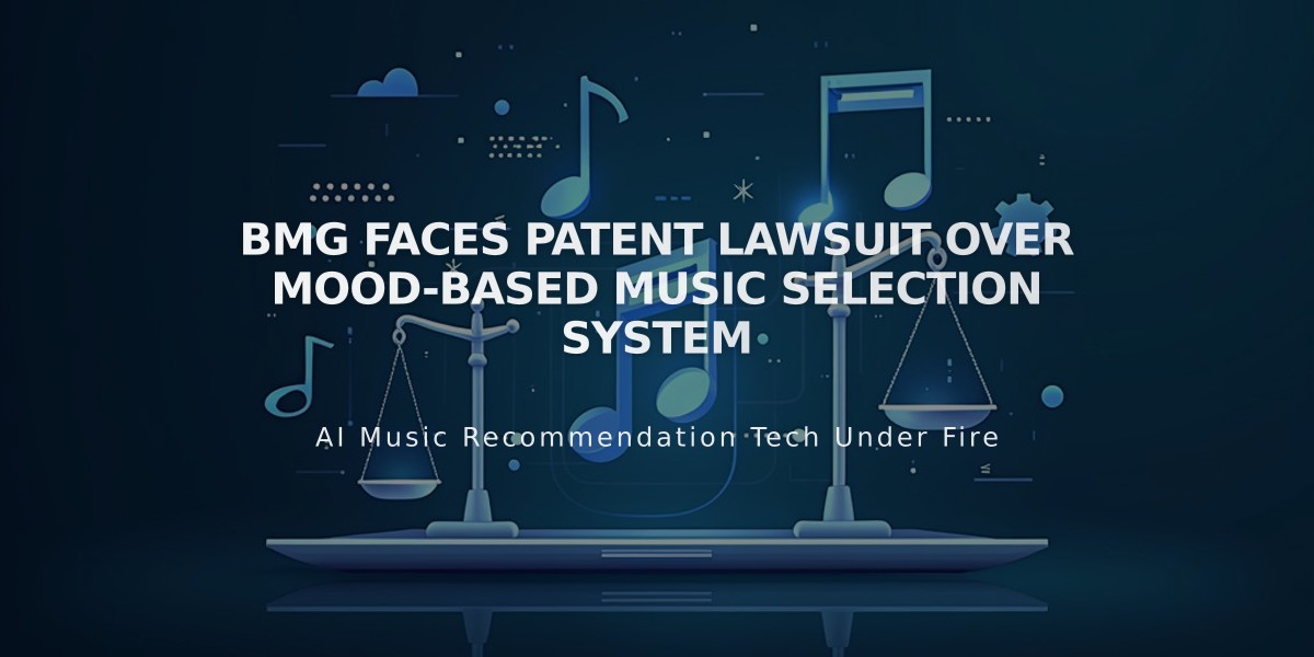 BMG Faces Patent Lawsuit Over Mood-Based Music Selection System