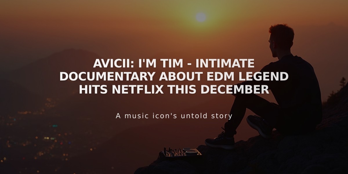 Avicii: I'm Tim - Intimate Documentary About EDM Legend Hits Netflix This December