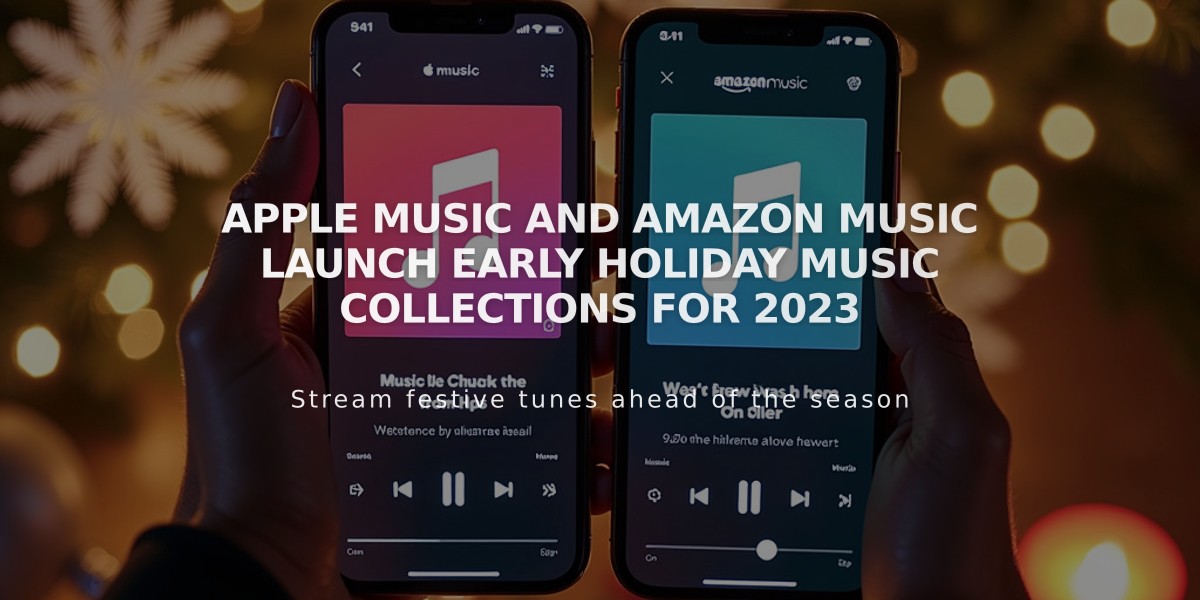 Apple Music and Amazon Music Launch Early Holiday Music Collections for 2023