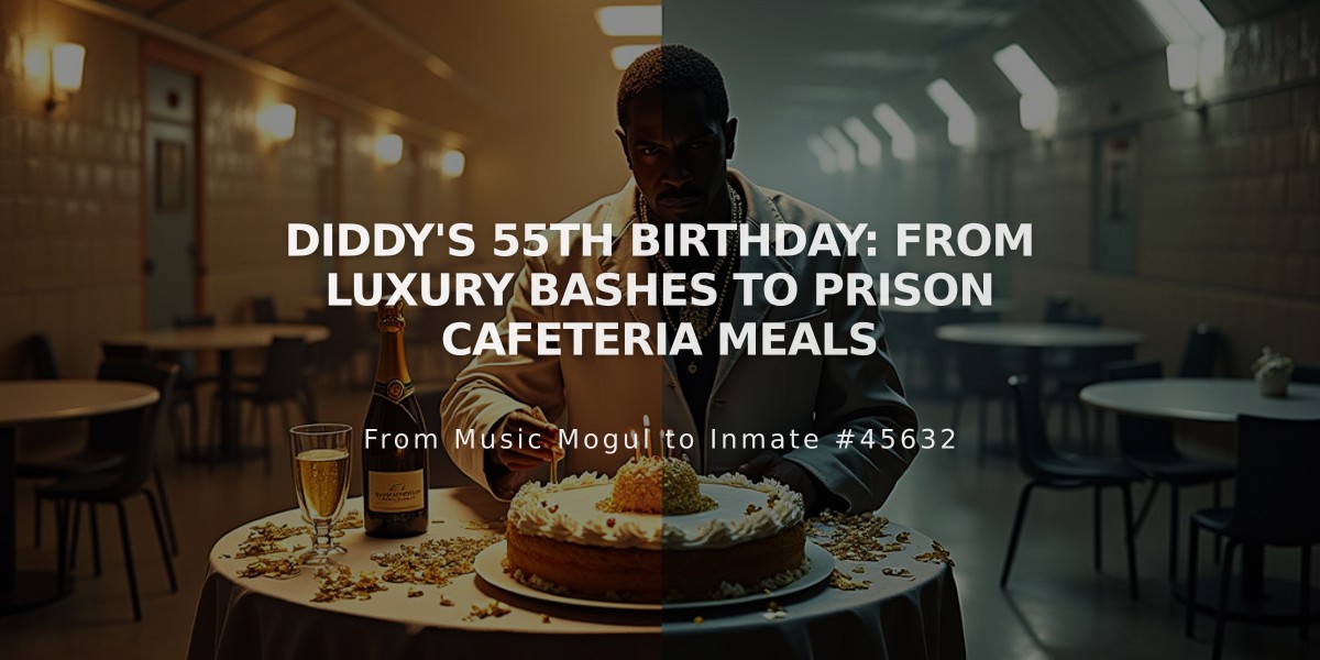 Diddy's 55th Birthday: From Luxury Bashes to Prison Cafeteria Meals