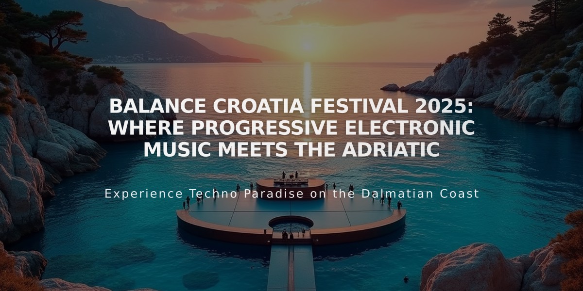 Balance Croatia Festival 2025: Where Progressive Electronic Music Meets the Adriatic