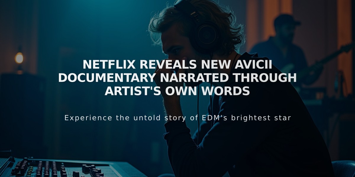 Netflix Reveals New Avicii Documentary Narrated Through Artist's Own Words