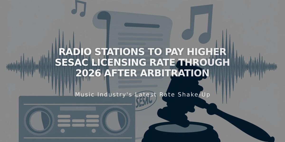 Radio Stations to Pay Higher SESAC Licensing Rate Through 2026 After Arbitration