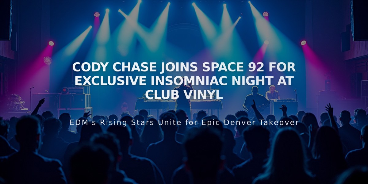 Cody Chase Joins Space 92 for Exclusive Insomniac Night at Club Vinyl