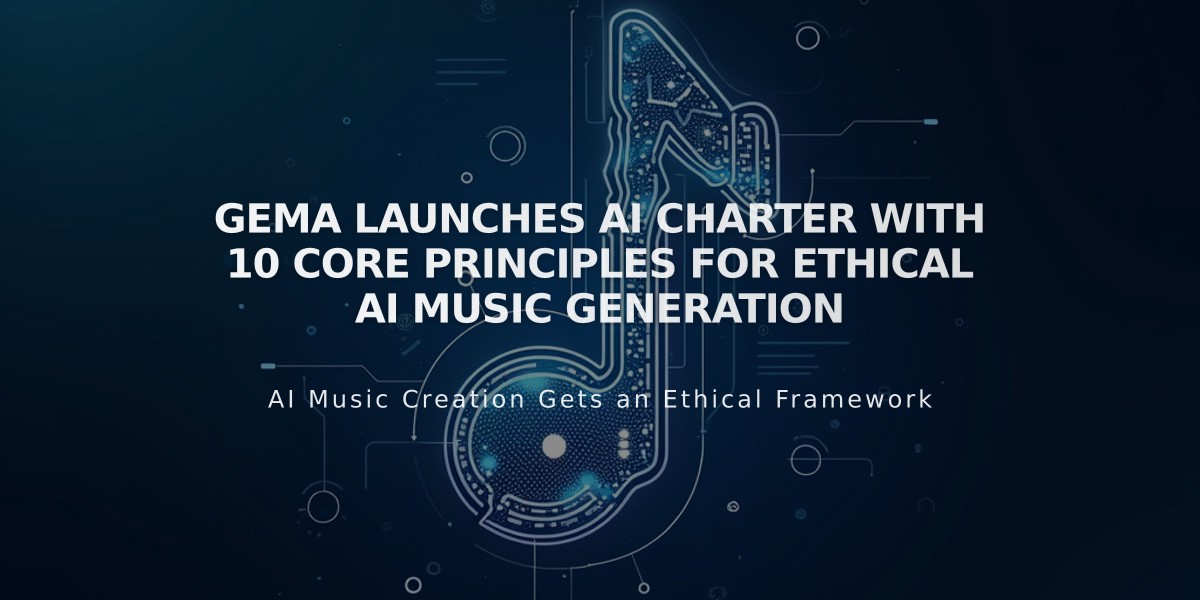 GEMA Launches AI Charter with 10 Core Principles for Ethical AI Music Generation