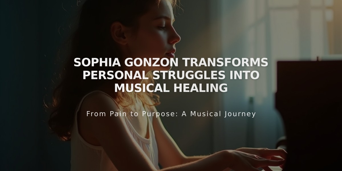 Sophia Gonzon Transforms Personal Struggles into Musical Healing