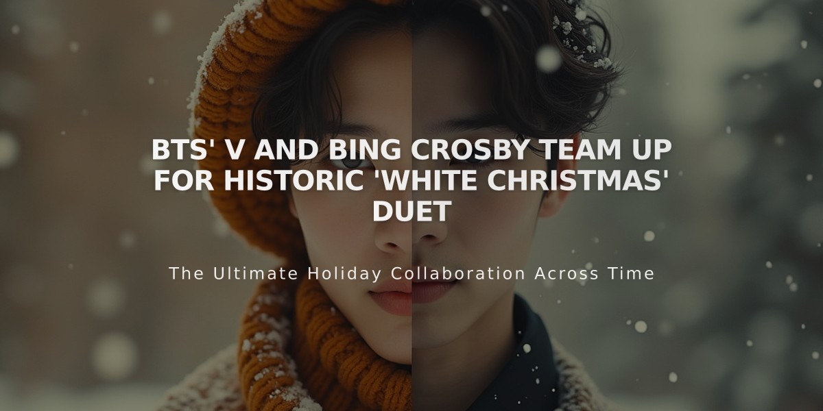 BTS' V and Bing Crosby Team Up for Historic 'White Christmas' Duet