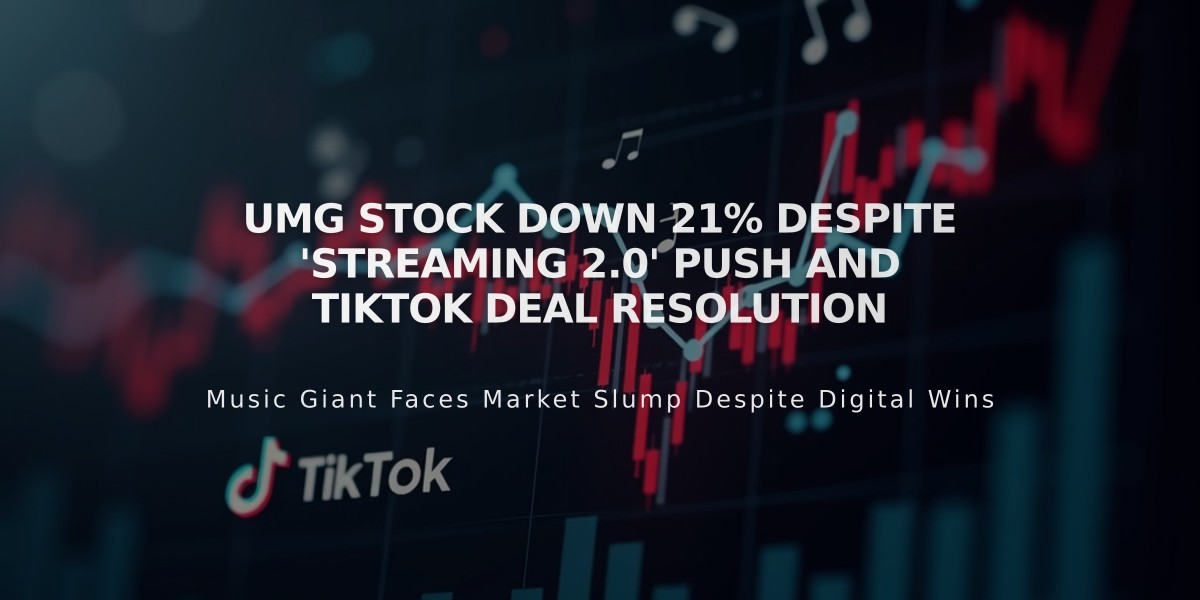 UMG Stock Down 21% Despite 'Streaming 2.0' Push and TikTok Deal Resolution