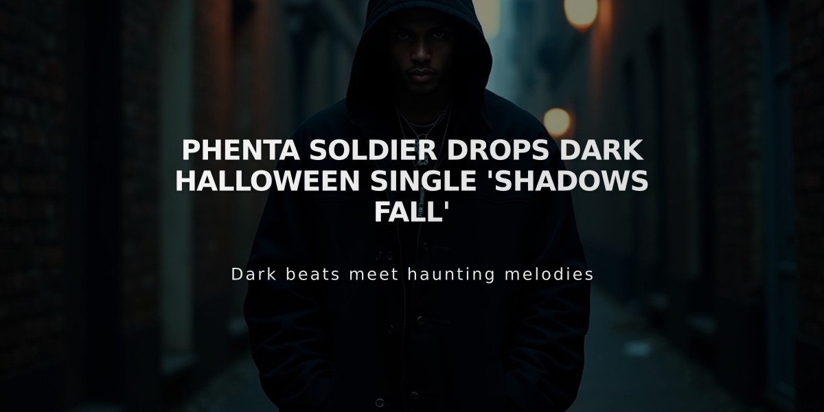 Phenta Soldier Drops Dark Halloween Single 'Shadows Fall'