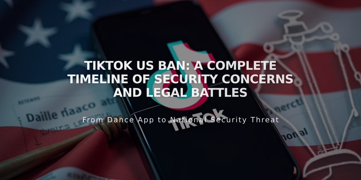 TikTok US Ban: A Complete Timeline of Security Concerns and Legal Battles