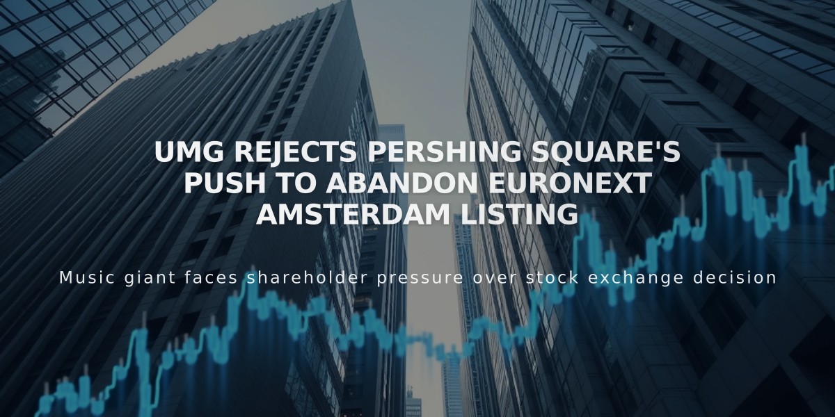 UMG Rejects Pershing Square's Push to Abandon Euronext Amsterdam Listing