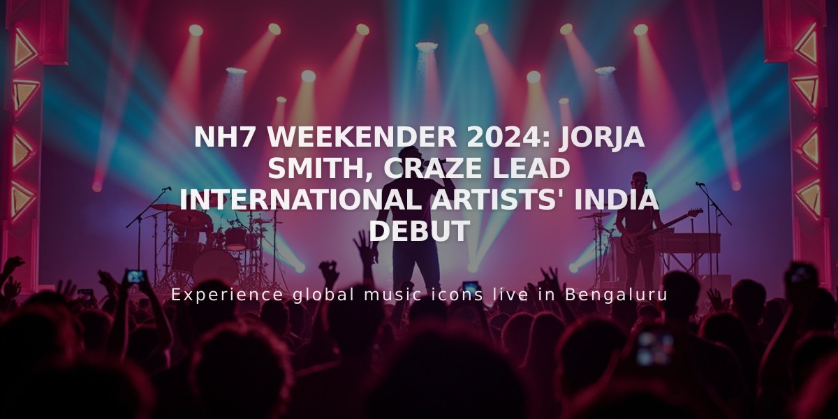 NH7 Weekender 2024: Jorja Smith, Craze Lead International Artists' India Debut