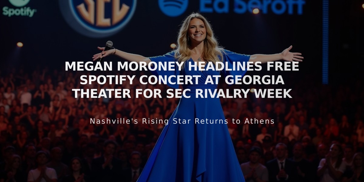 Megan Moroney Headlines Free Spotify Concert at Georgia Theater for SEC Rivalry Week