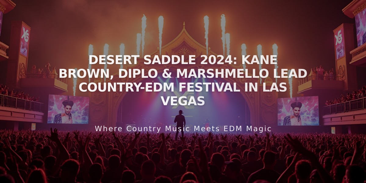 Desert Saddle 2024: Kane Brown, Diplo & Marshmello Lead Country-EDM Festival in Las Vegas