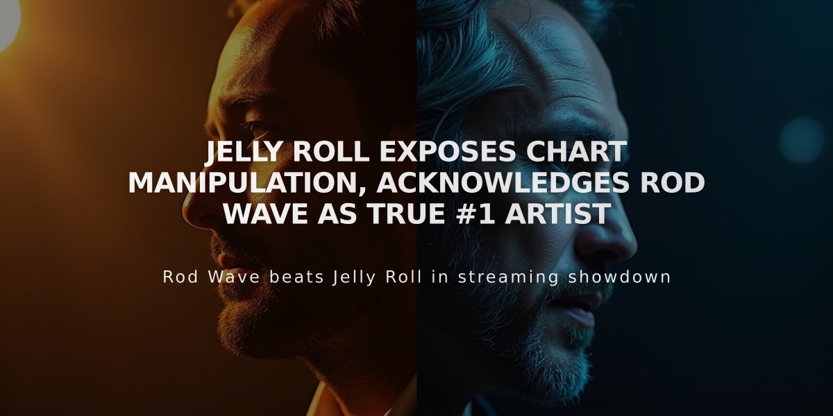 Jelly Roll Exposes Chart Manipulation, Acknowledges Rod Wave as True #1 Artist