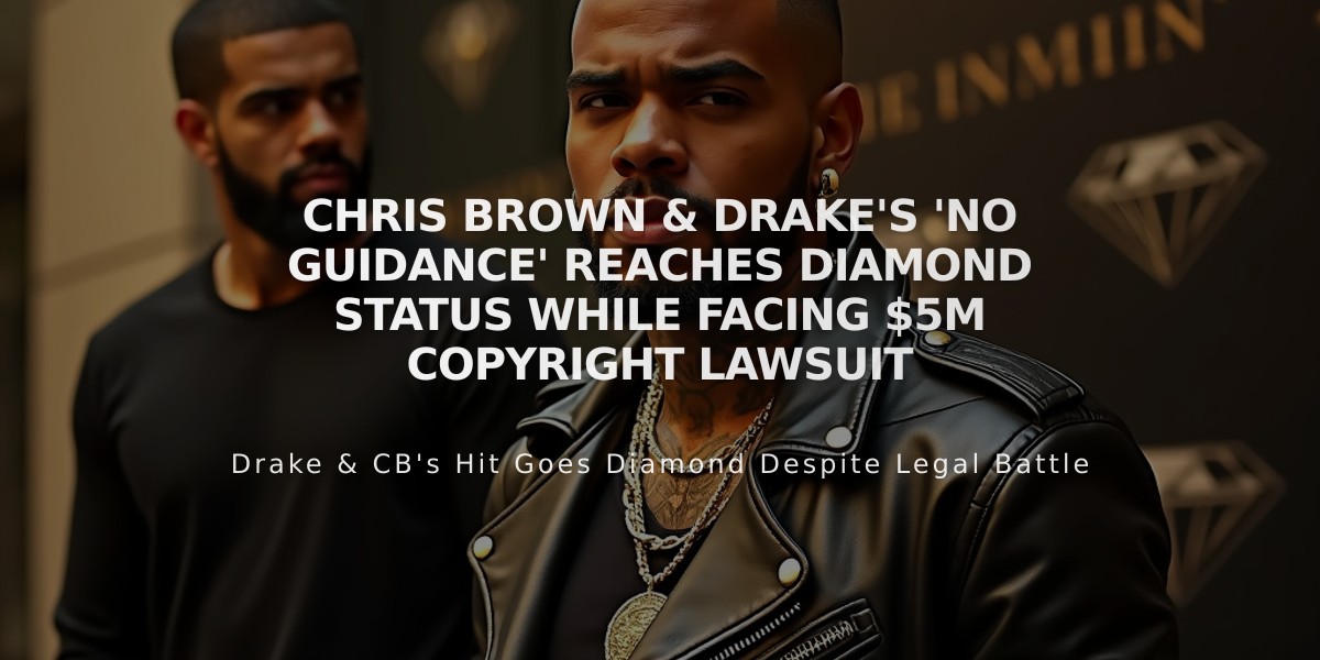 Chris Brown & Drake's 'No Guidance' Reaches Diamond Status While Facing $5M Copyright Lawsuit