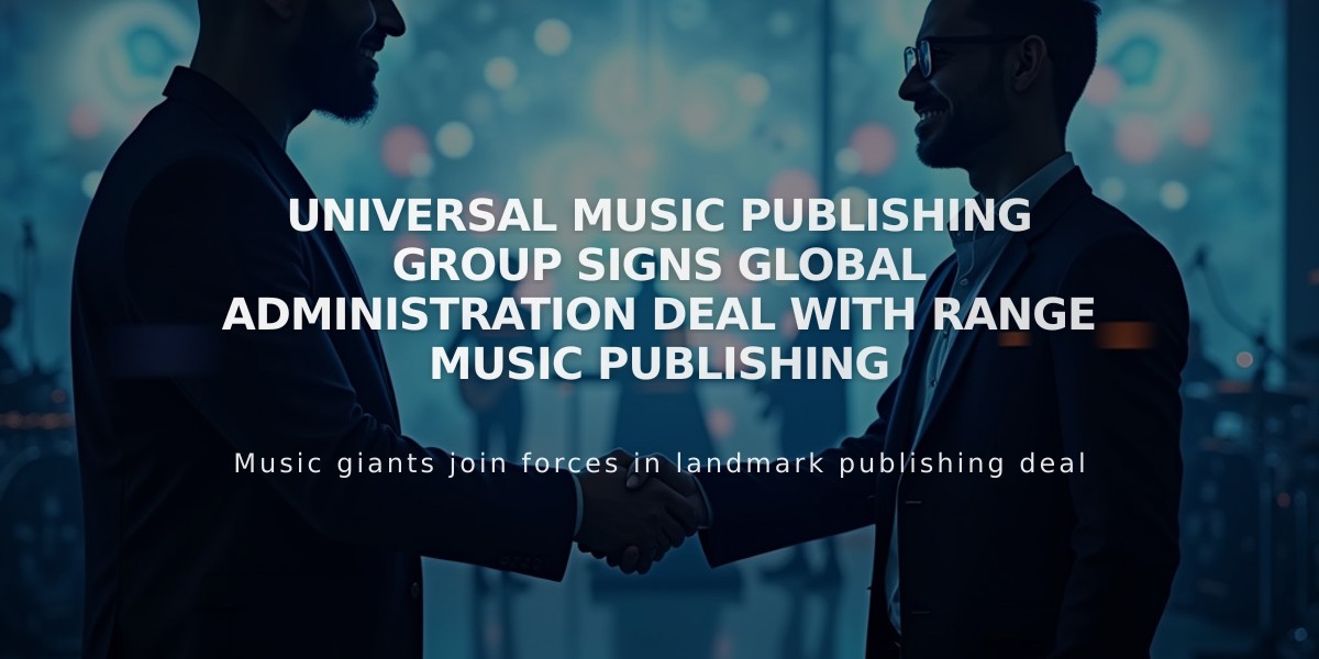 Universal Music Publishing Group Signs Global Administration Deal with Range Music Publishing