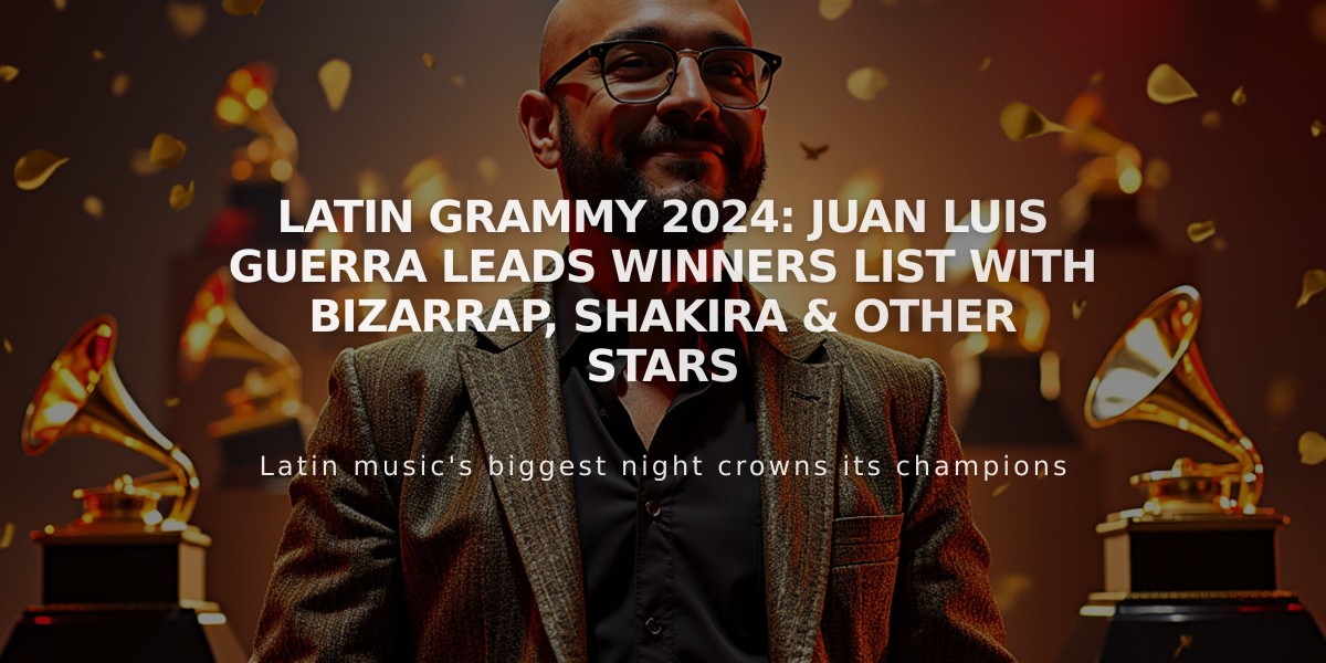 Latin Grammy 2024: Juan Luis Guerra Leads Winners List with Bizarrap, Shakira & Other Stars