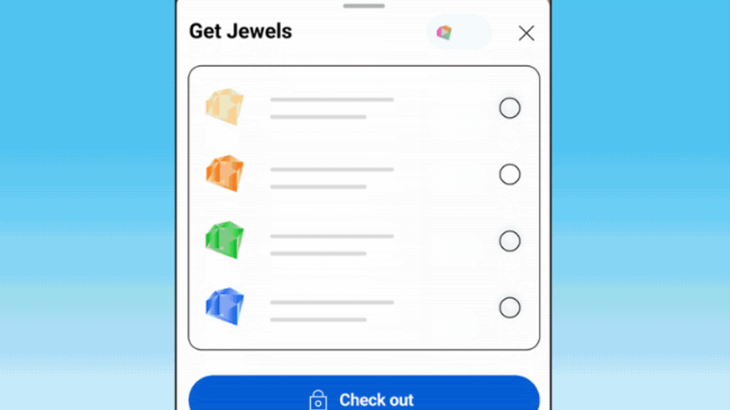 YouTube Jewels gifting pop-up window