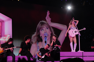 Taylor Swift performs at concert venue