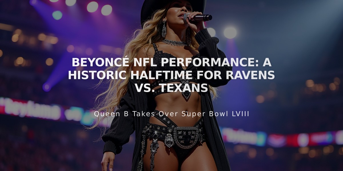 Beyoncé to Light Up Ravens vs. Texans NFL Christmas Game with Historic Halftime Show