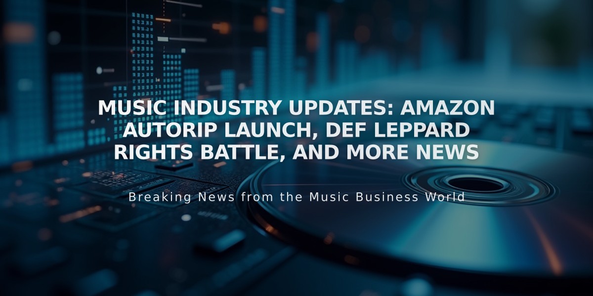 Music Industry Updates: Amazon AutoRip Launch, Def Leppard Rights Battle, and More News