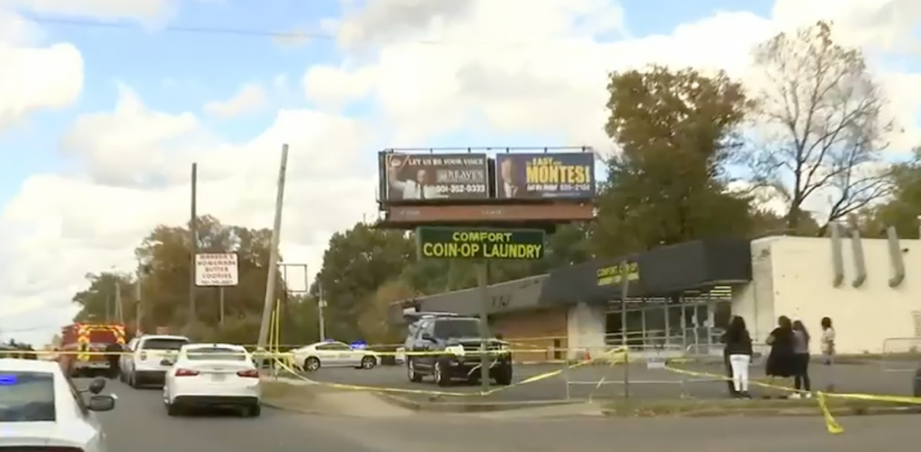 Police tape at Young Dolph murder