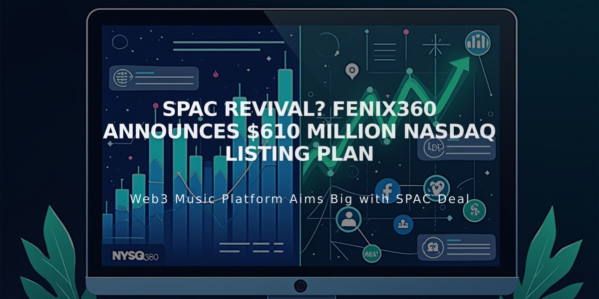 SPAC Revival? Fenix360 Announces $610 Million NASDAQ Listing Plan