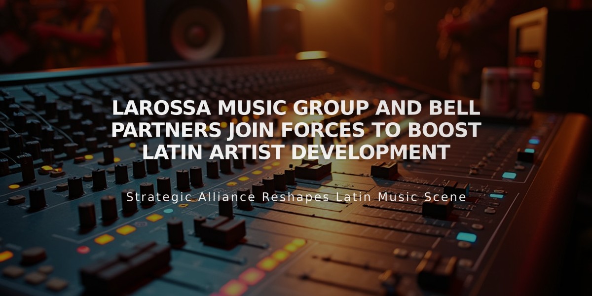 Larossa Music Group and Bell Partners Join Forces to Boost Latin Artist Development