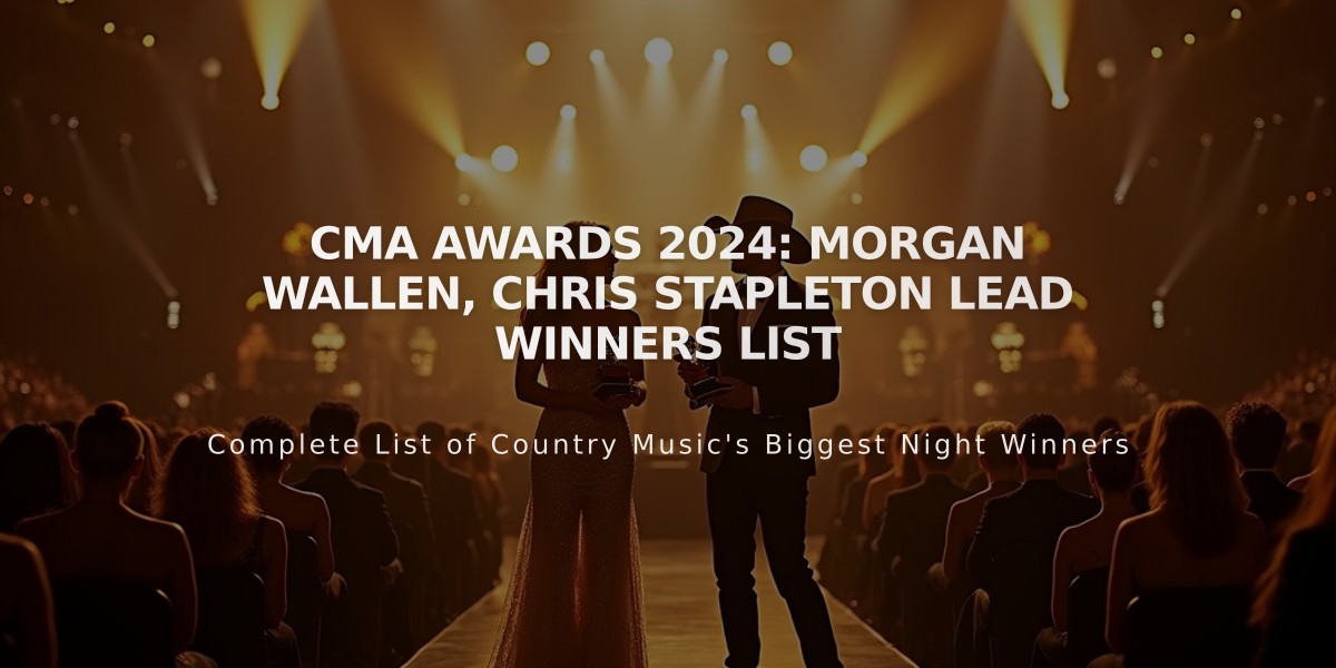 CMA Awards 2024: Morgan Wallen, Chris Stapleton Lead Winners List