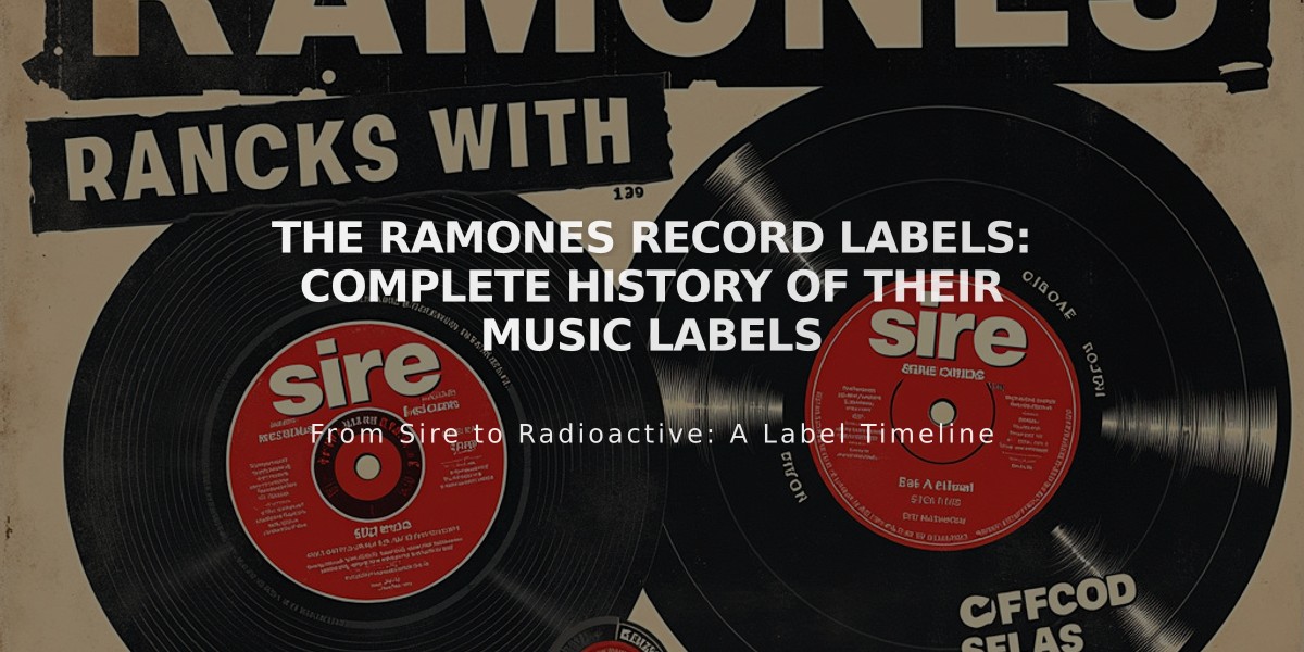 The Ramones Record Labels: Complete History of Their Music Labels