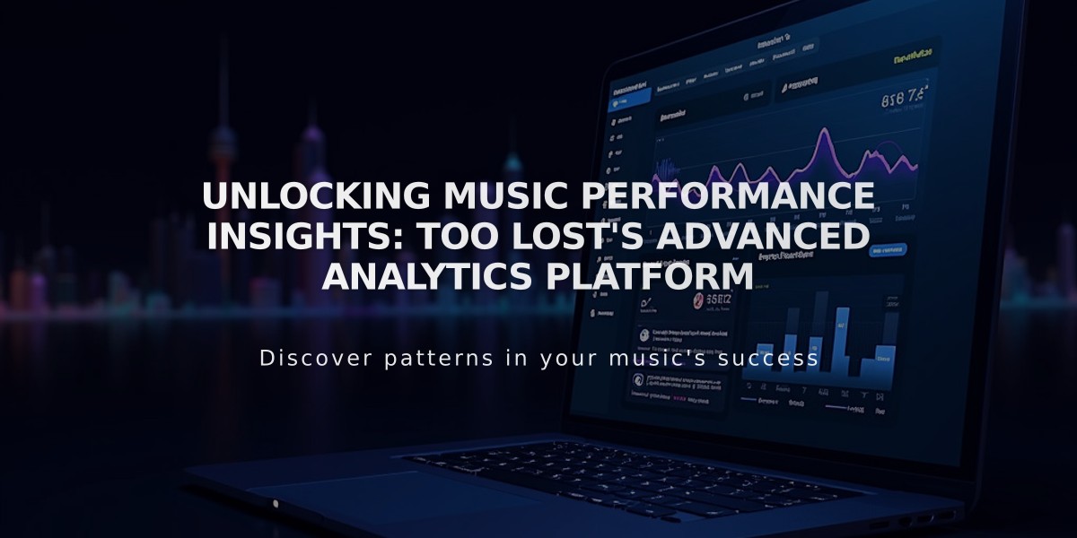 Unlocking Music Performance Insights: Too Lost's Advanced Analytics Platform